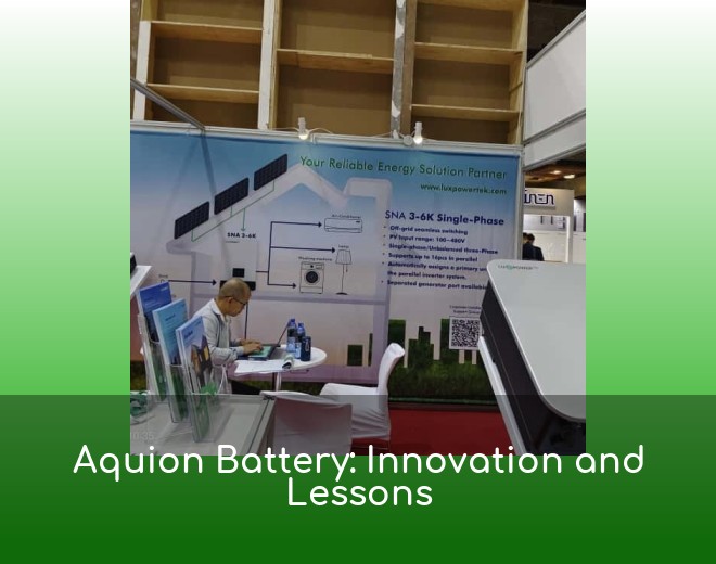 Aquion Battery: Innovation and Lessons